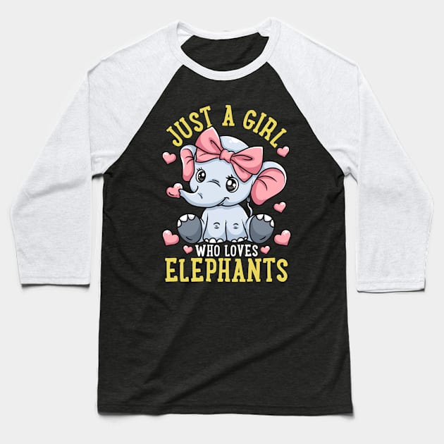 Elephants Elephant Lover Baseball T-Shirt by KAWAIITEE